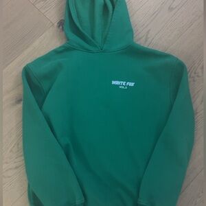 Green White Fox hoodie